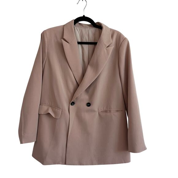 Valpweet Women's Oversized Blazer Size L Casual Button Front Jacket Business - Picture 3 of 9